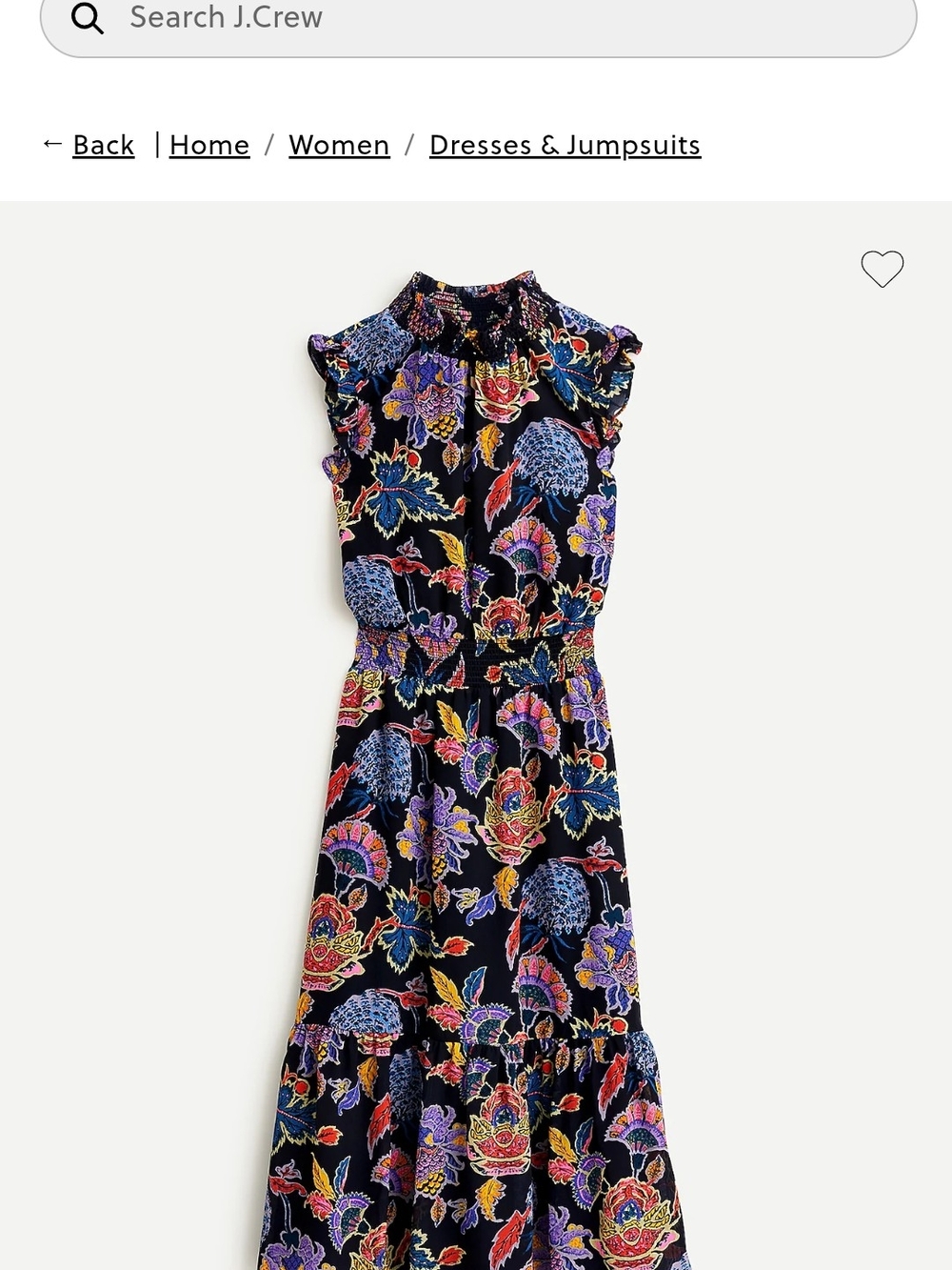 J.Crew Smocked-waist midi dress in paisley